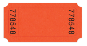 Roll Tickets: Single Roll, Orange, 2,000 Individually Numbered Tickets main image